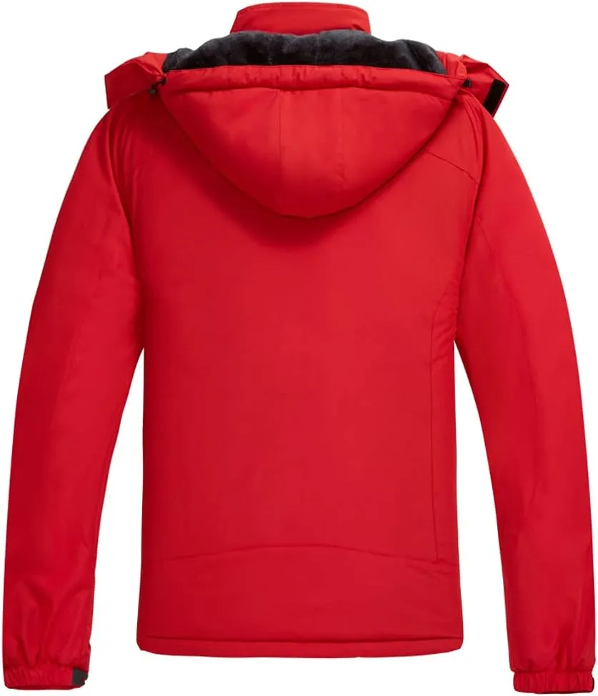 Men's Mountain Waterproof Ski Jacket Winter Windbreaker Warm Hooded Snowboarding Raincoat Jackets