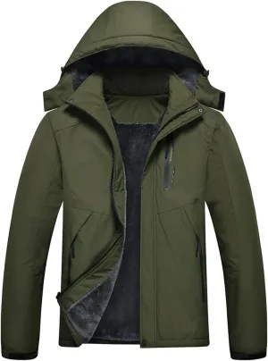Men's Mountain Waterproof Ski Jacket Winter Windbreaker Warm Hooded Snowboarding Raincoat Jackets
