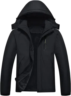 Men's Mountain Waterproof Ski Jacket Winter Windbreaker Warm Hooded Snowboarding Raincoat Jackets