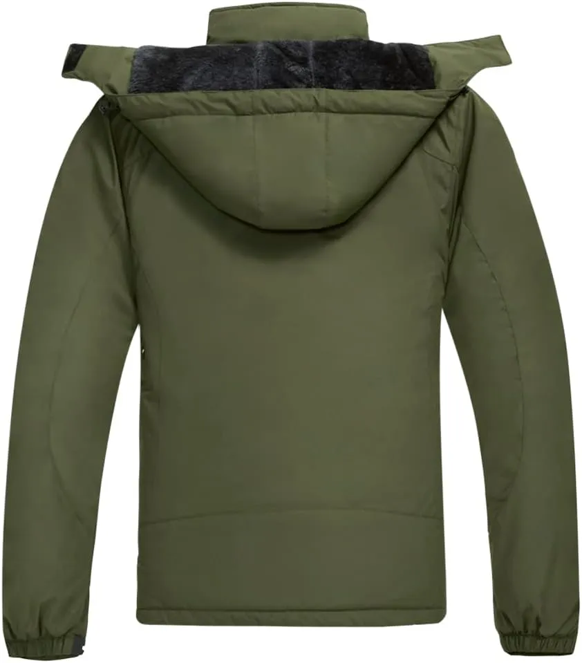 Men's Mountain Waterproof Ski Jacket Winter Windbreaker Warm Hooded Snowboarding Raincoat Jackets