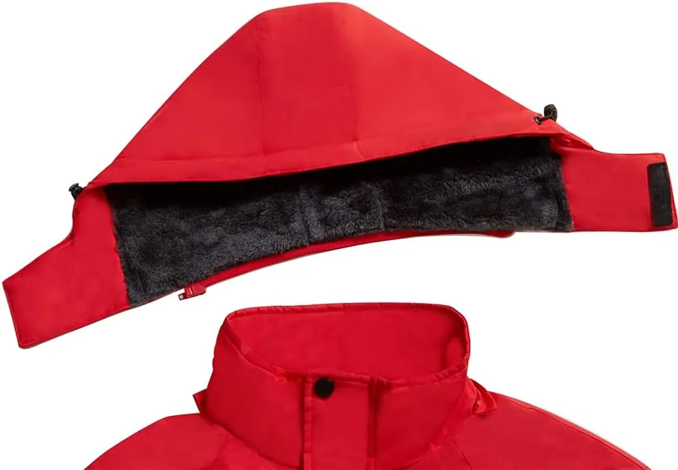 Men's Mountain Waterproof Ski Jacket Winter Windbreaker Warm Hooded Snowboarding Raincoat Jackets