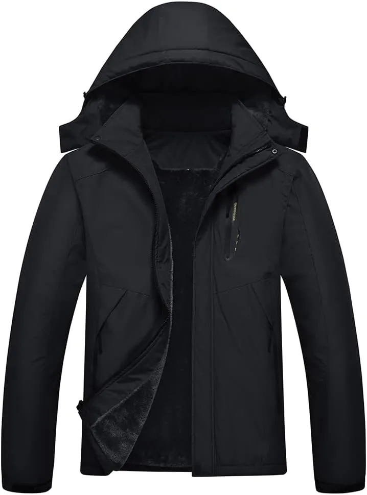 Men's Mountain Waterproof Ski Jacket Winter Windbreaker Warm Hooded Snowboarding Raincoat Jackets