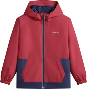 MGEOY Kids Rain Jackets Waterproof with Hood Lightweight Rain Coats for Girls Boys