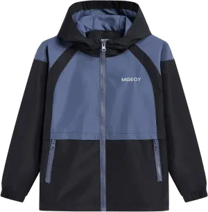 MGEOY Kids Rain Jackets Waterproof with Hood Lightweight Rain Coats for Girls Boys