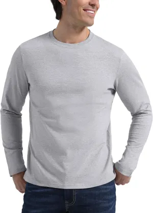 Pioneer Camp Mens T Shirts Cotton Casual Crew Neck Short/Long Sleeve Basic Heavyweight Soft Plain Tees Classic Fit Tshirts