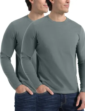 Pioneer Camp Mens T Shirts Cotton Casual Crew Neck Short/Long Sleeve Basic Heavyweight Soft Plain Tees Classic Fit Tshirts