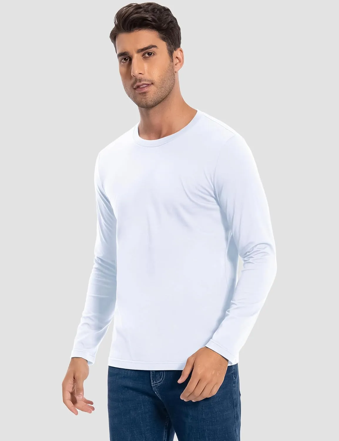 Pioneer Camp Mens T Shirts Cotton Casual Crew Neck Short/Long Sleeve Basic Heavyweight Soft Plain Tees Classic Fit Tshirts
