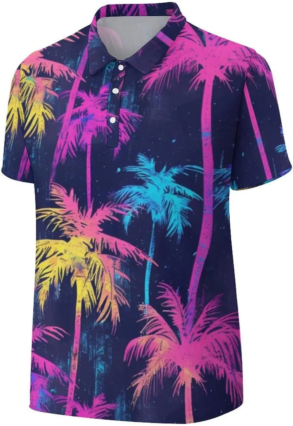 Polo Shirts for Men Dry Fit Hawaiian Graphics Golf Shirts Quick Dry Fun Tennis Short Sleeve Tees