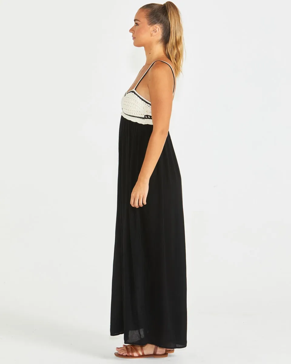 Raya Crochet Dress Black