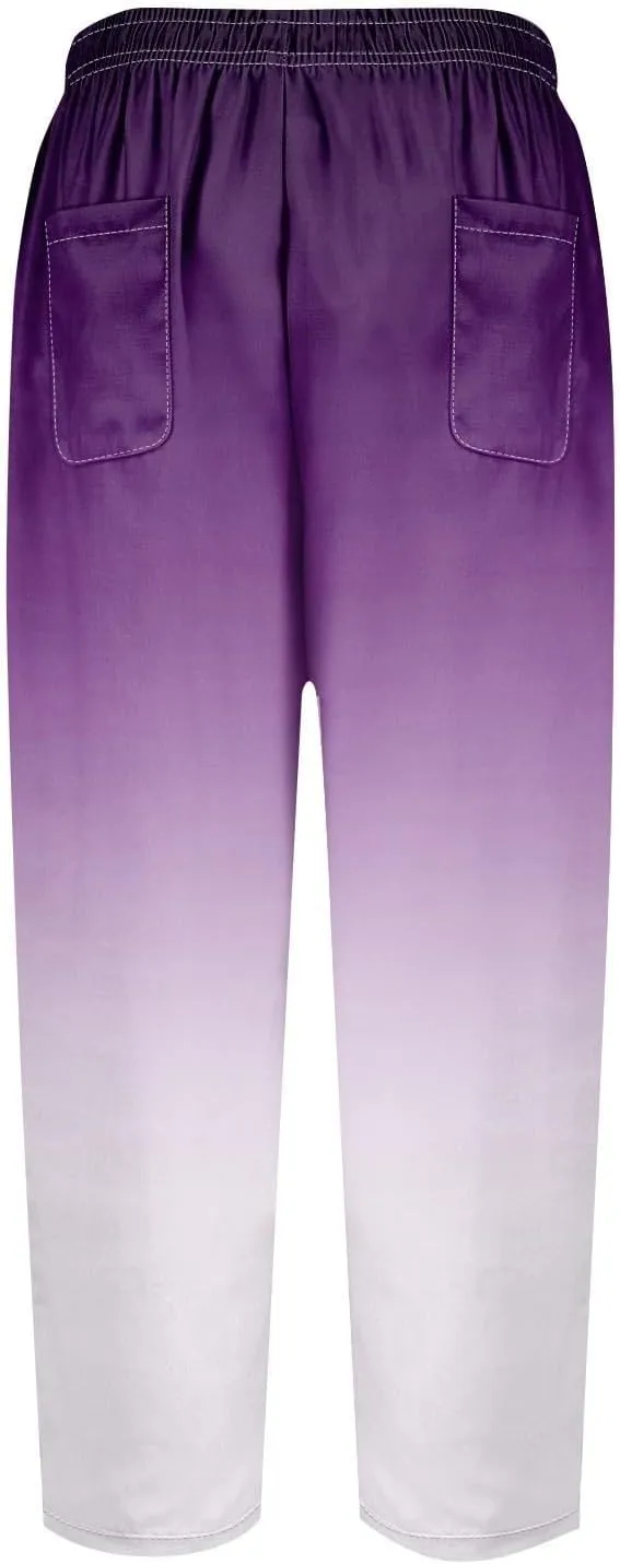 Resort Wear for Women 2025 Cotton Linen Elastic Seven Pants Beach Casual Pants Linen Casual Beach Long Pants