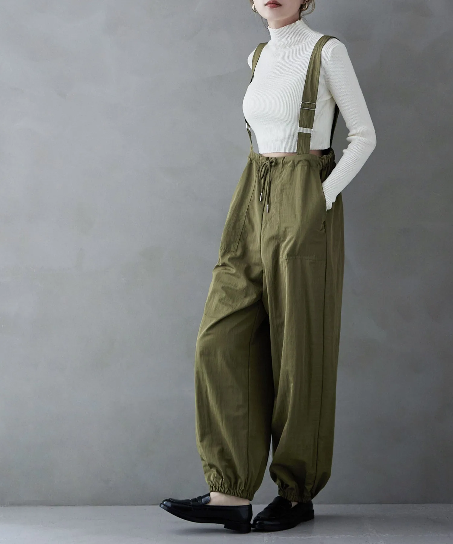 Rib high-neck short PO