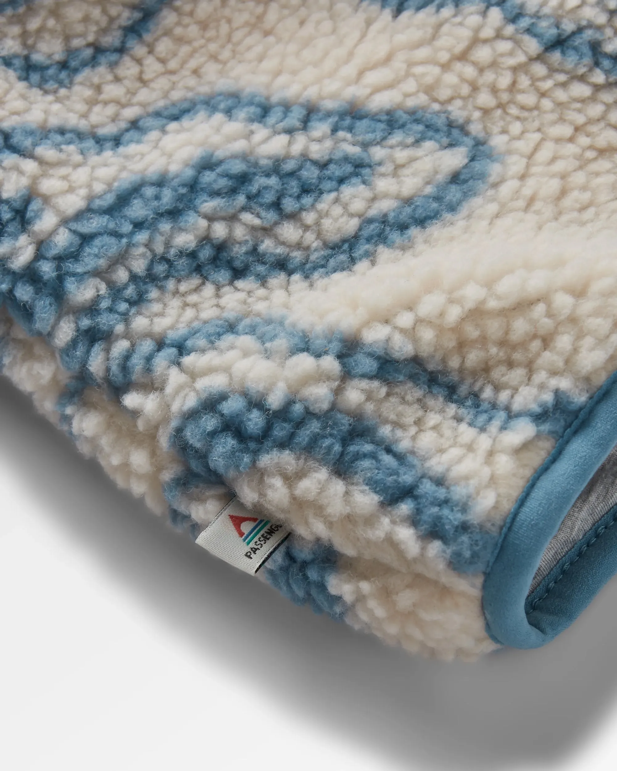 Sefton Recycled Deep-Pile Sherpa Full Zip Fleece - Strata Swirl Birch