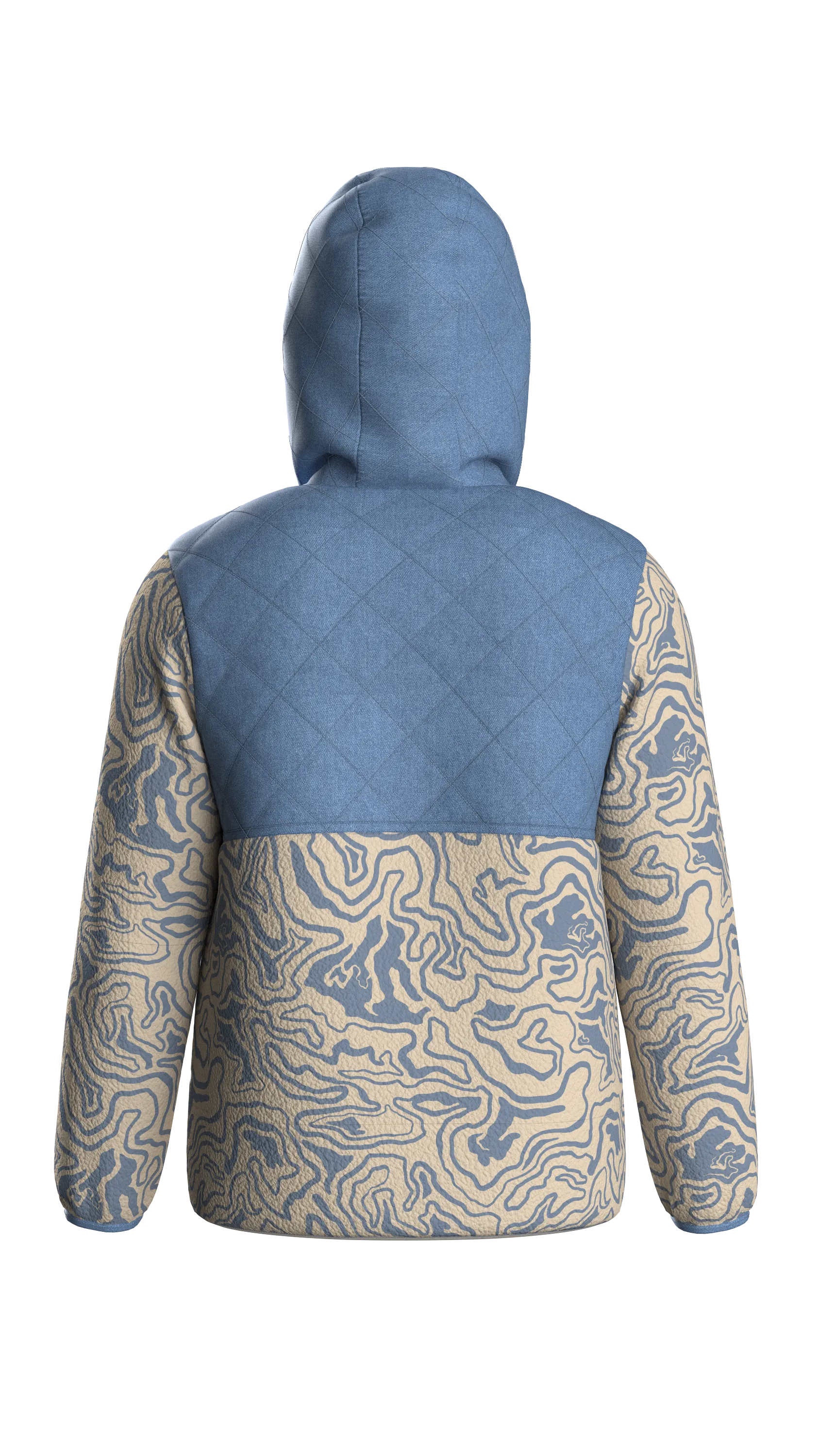 Sefton Recycled Deep-Pile Sherpa Full Zip Fleece - Strata Swirl Birch