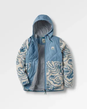 Sefton Recycled Deep-Pile Sherpa Full Zip Fleece - Strata Swirl Birch