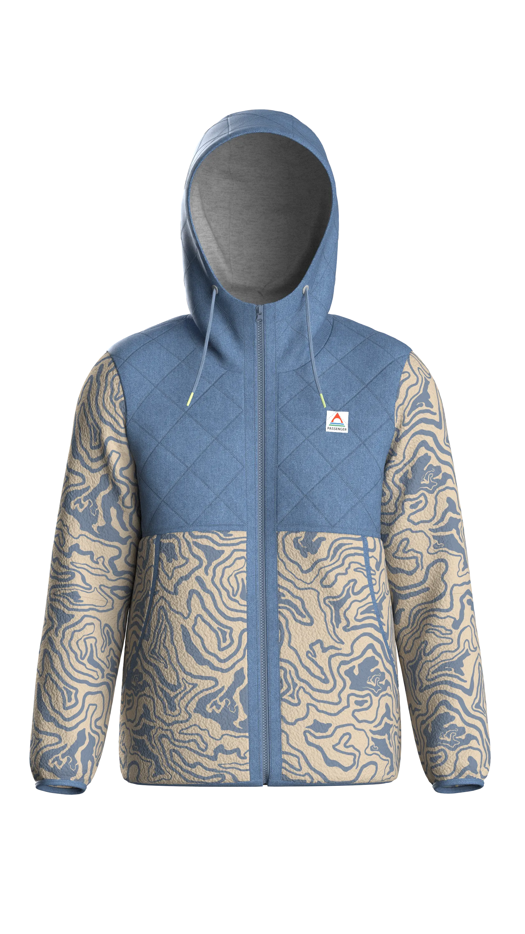 Sefton Recycled Deep-Pile Sherpa Full Zip Fleece - Strata Swirl Birch