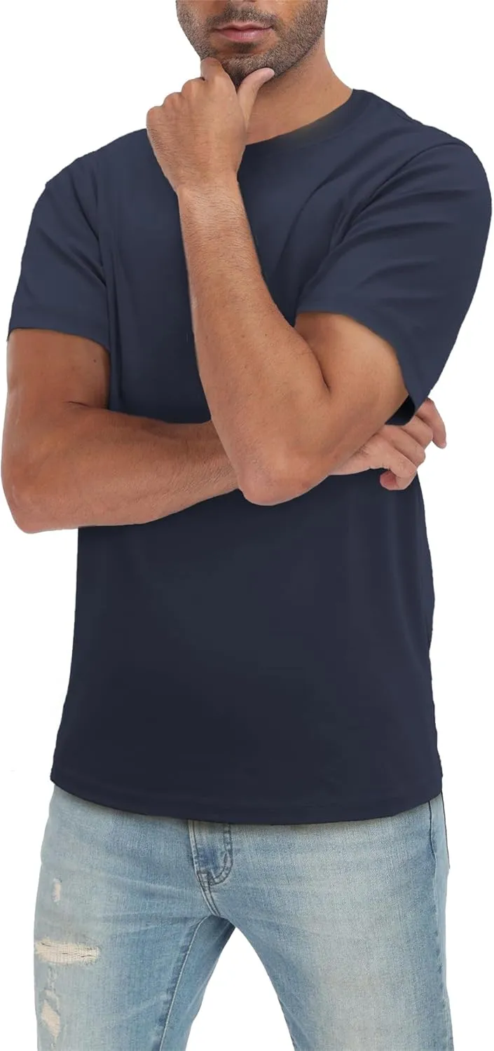 Senshomi Men's Tech T-Shirts 100% Cotton Silky Smooth Undershirts Soft Summer Tees (TechTee Pro S)