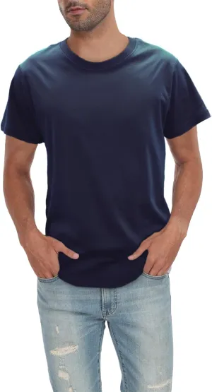 Senshomi Men's Tech T-Shirts 100% Cotton Silky Smooth Undershirts Soft Summer Tees (TechTee Pro S)