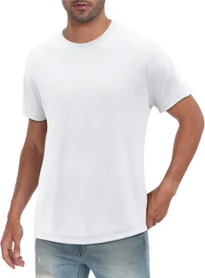 Senshomi Men's Tech T-Shirts 100% Cotton Silky Smooth Undershirts Soft Summer Tees (TechTee Pro S)
