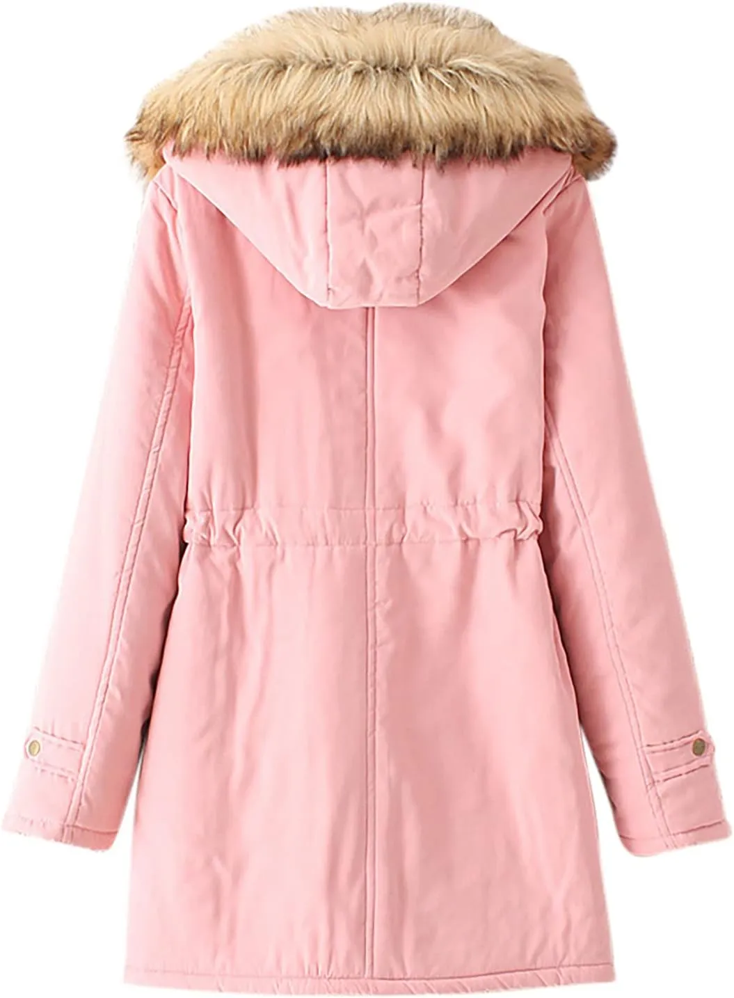 SMIDOW Winter Coats For Women 2023 Trendy Thicken Puffer Jackets With Faux Fur Hood Warm Parka Coat Outwear