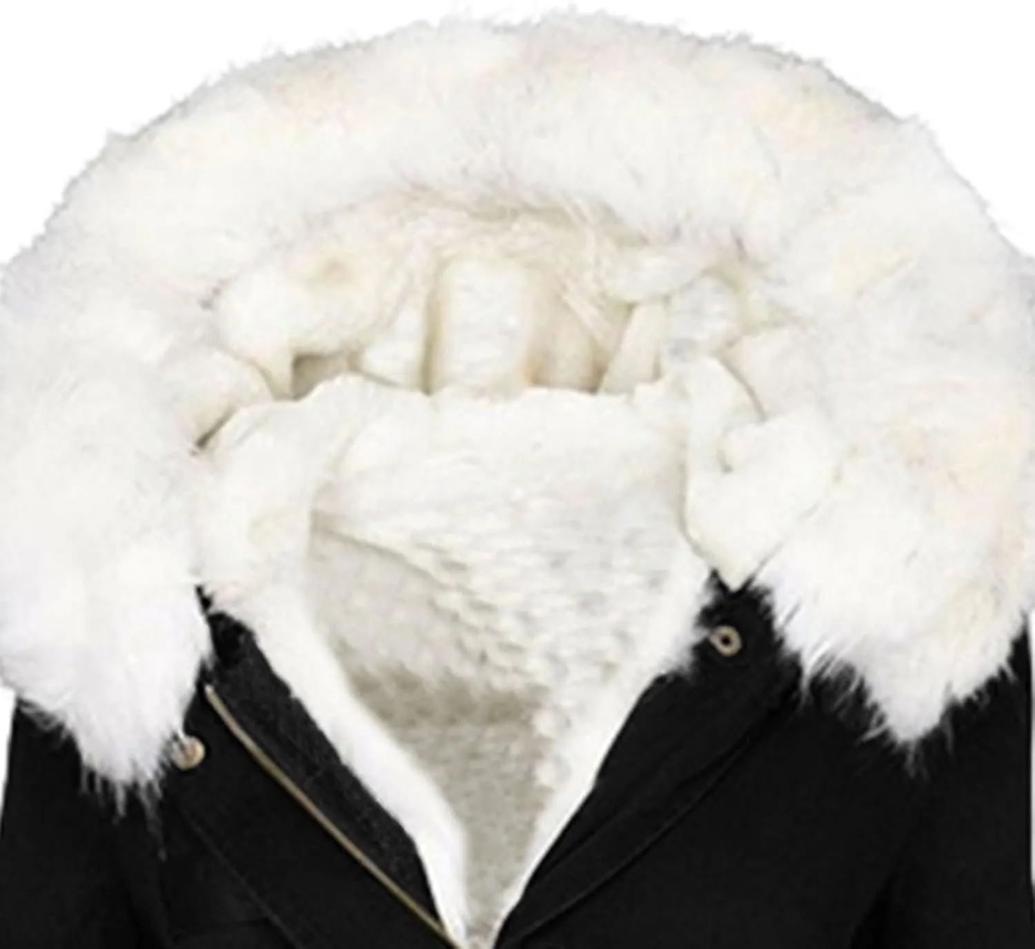 SMIDOW Womens Warm Winter Coats Trendy 2023 Fuzzy Fleece Lined Long Parka Thicken Jackets Outwear With Faux-Fur Hood