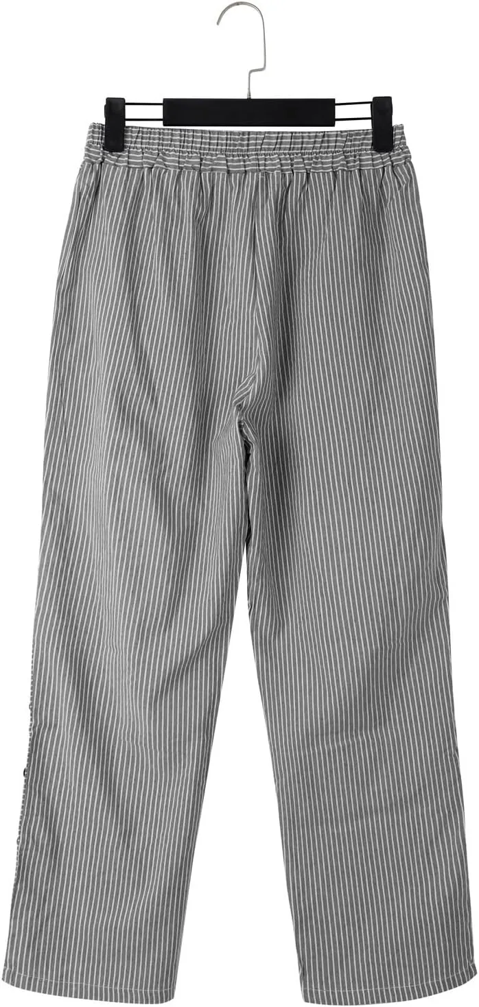 Summer Drawstring Casual Lounge Pant Waistband High Waistband Pocket Pants Side Nine Point Loose Casual
