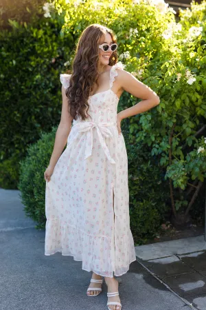The Bed of Roses Floral Print Midi Dress