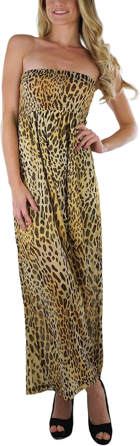 ToBeInStyle Women's Strapless Rayon Tube Dress