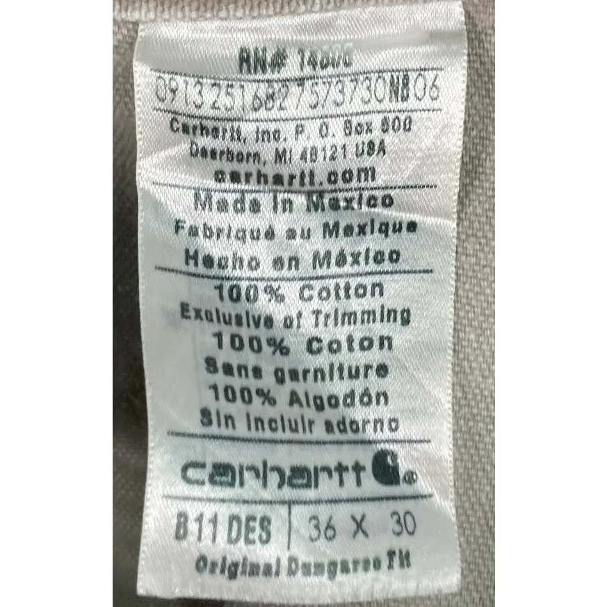 Vintage Carhartt Original Dungaree Carpenter Pants 36 x 30