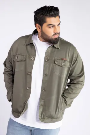 Vintage Olive Twill Jacket (Plus Size) - W21 - MJ0002P