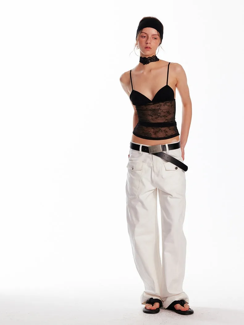 Wide-Leg Utility Trousers