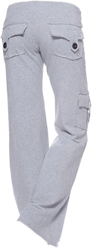 Wide Leg Yoga Pants for Women Casual High Waisted Casual leggings Pants with pockets Workout Lifting Joggers Apparel