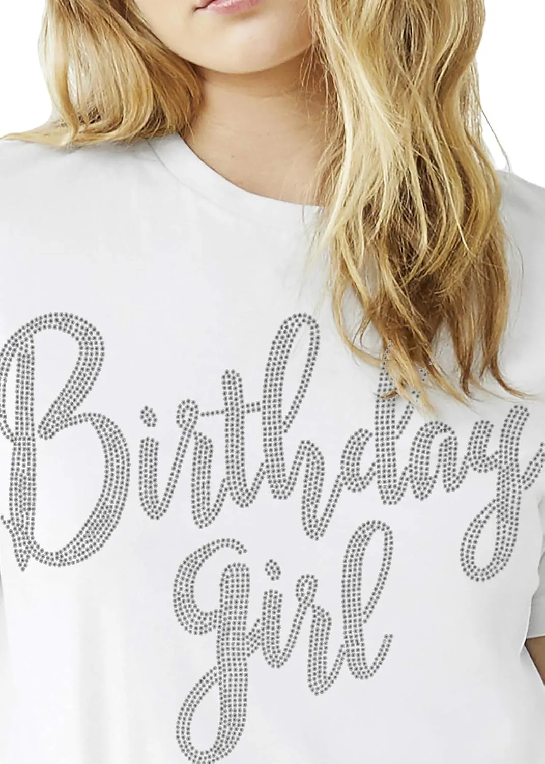 Womens Birthday Shirts Bedazzled - Real Rhinestone Birthday Tees - Birthday Gifts for Women