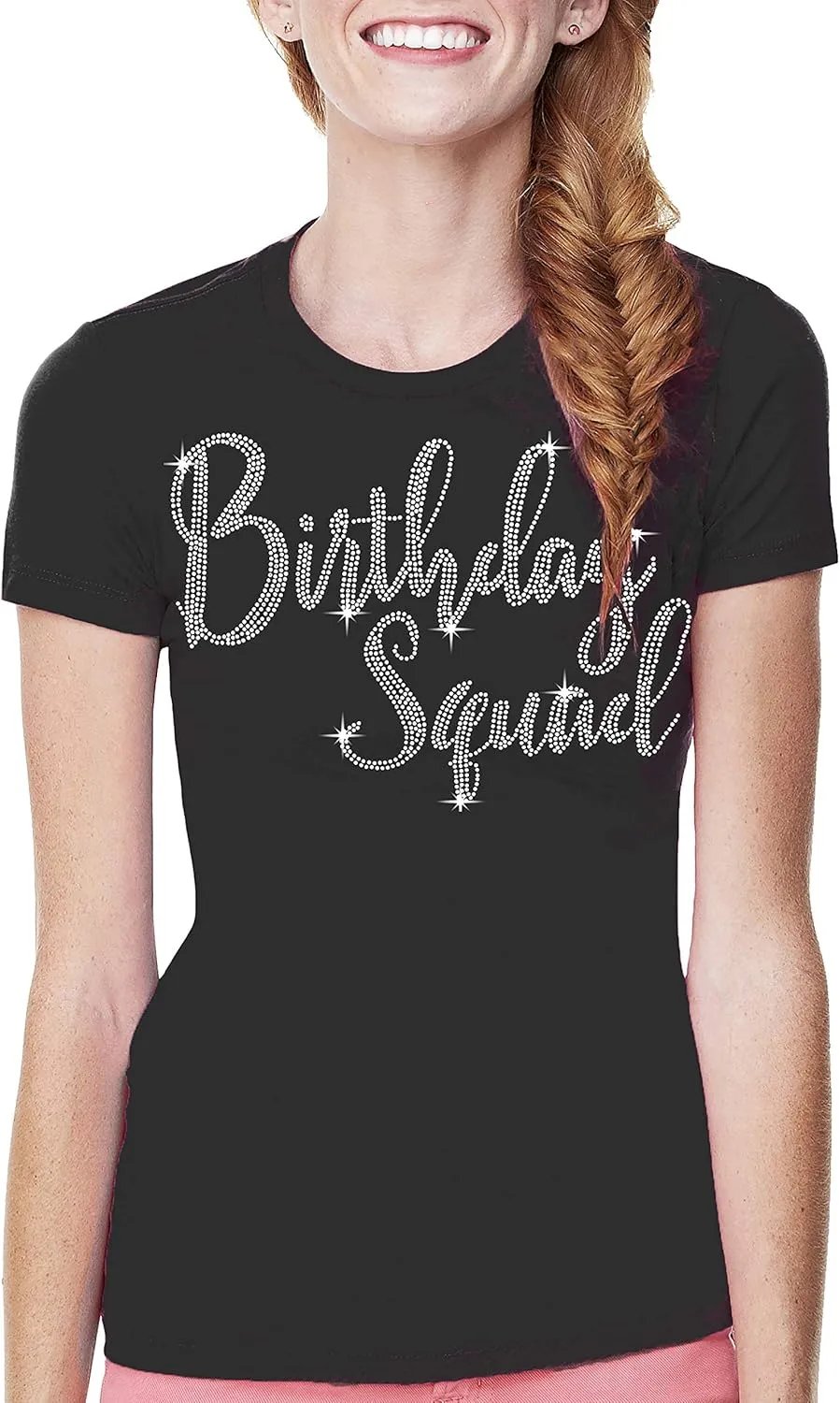 Womens Birthday Shirts Bedazzled - Real Rhinestone Birthday Tees - Birthday Gifts for Women