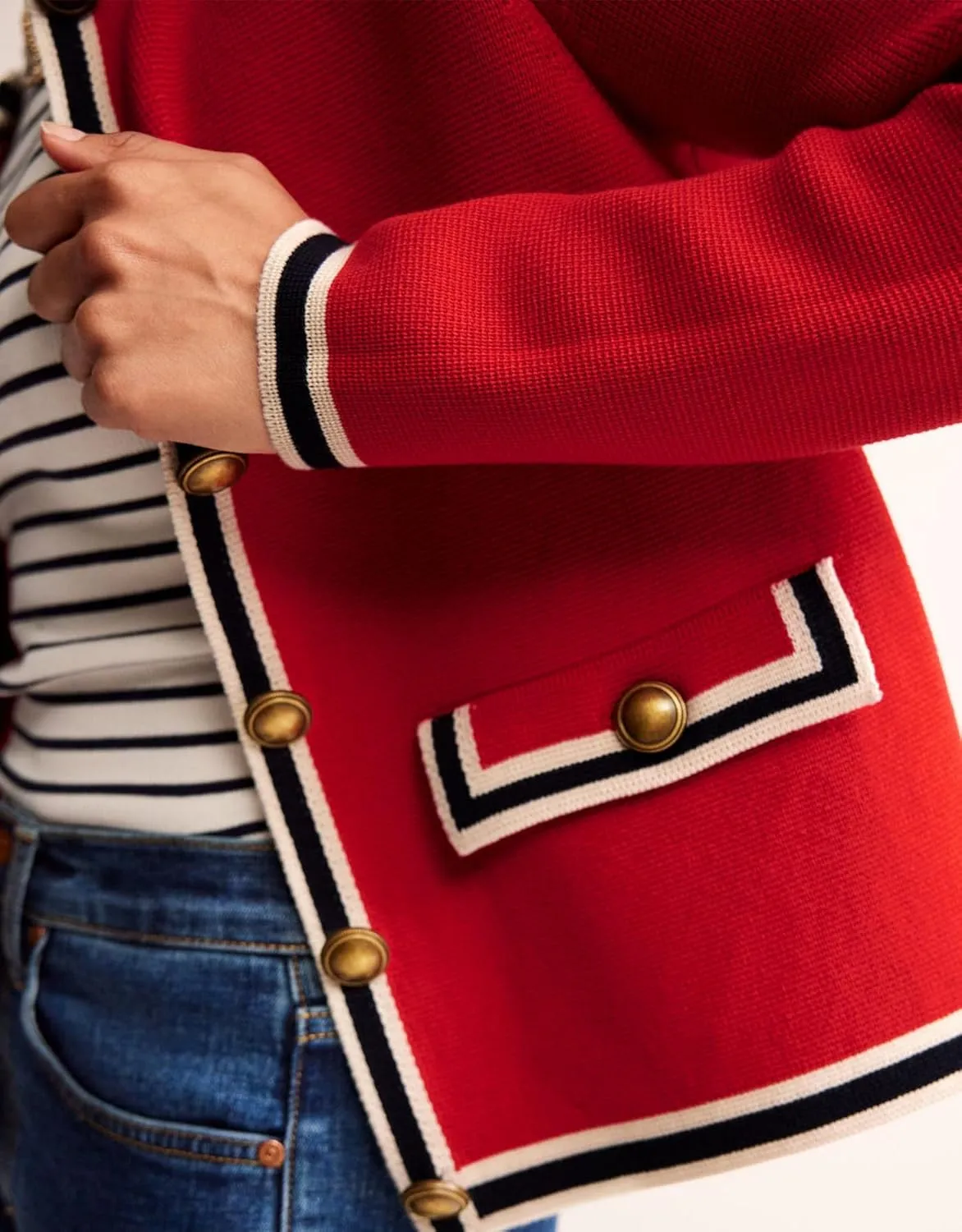 Women's Cardigan Sweater Open Front Color Block Button Down Knit Tweed Jackets Fall Cropped Coat