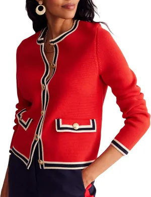 Women's Cardigan Sweater Open Front Color Block Button Down Knit Tweed Jackets Fall Cropped Coat