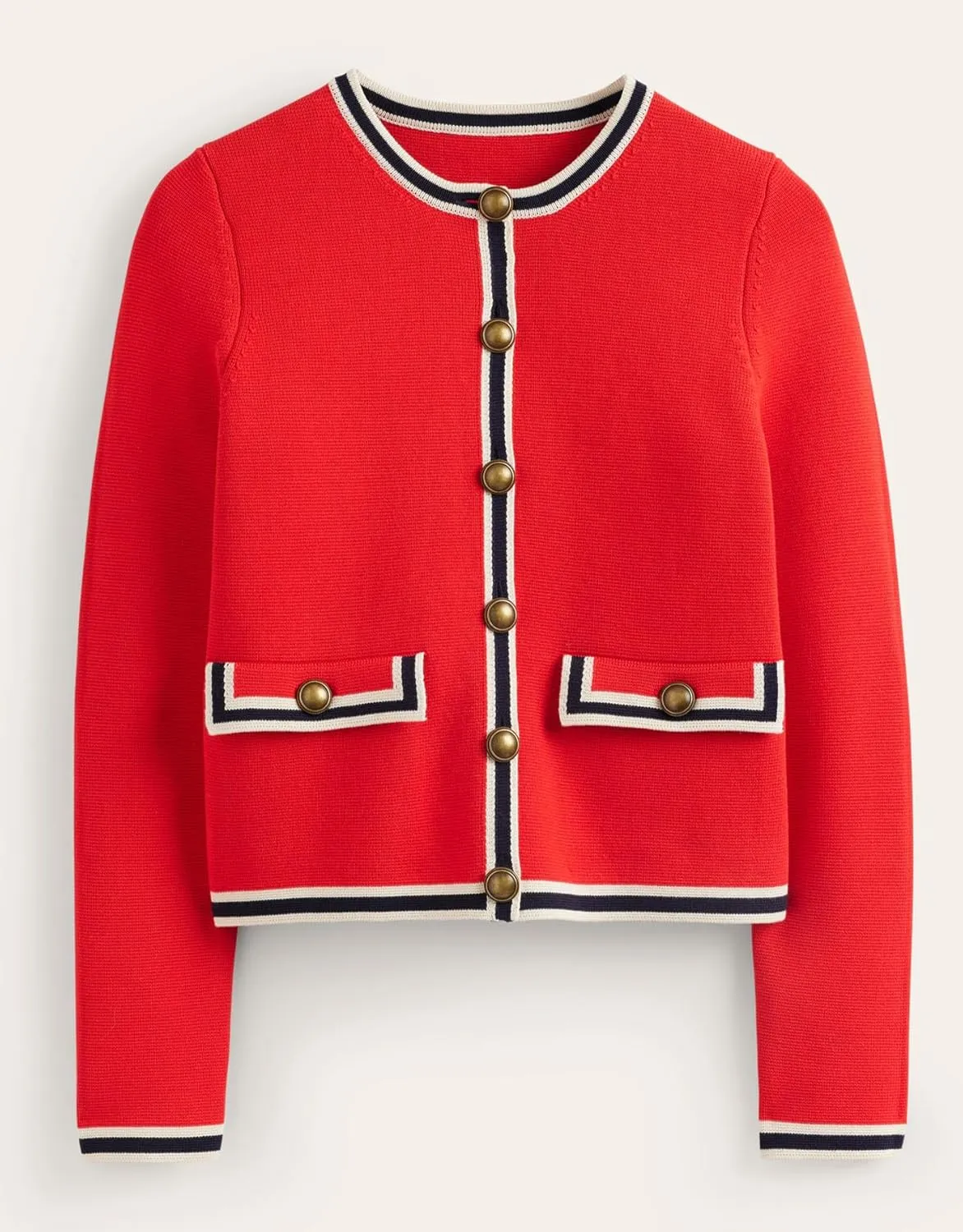 Women's Cardigan Sweater Open Front Color Block Button Down Knit Tweed Jackets Fall Cropped Coat