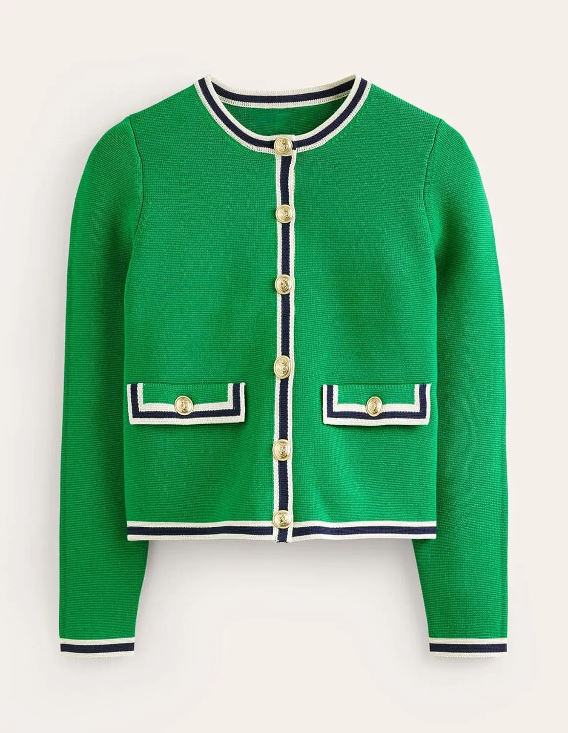 Women's Cardigan Sweater Open Front Color Block Button Down Knit Tweed Jackets Fall Cropped Coat