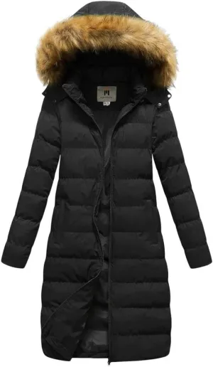 Womens Shiny Jacket With Removable Hood Winter Casual Going Out Parka Coat Long Plus Size Thicken Puffer Coat