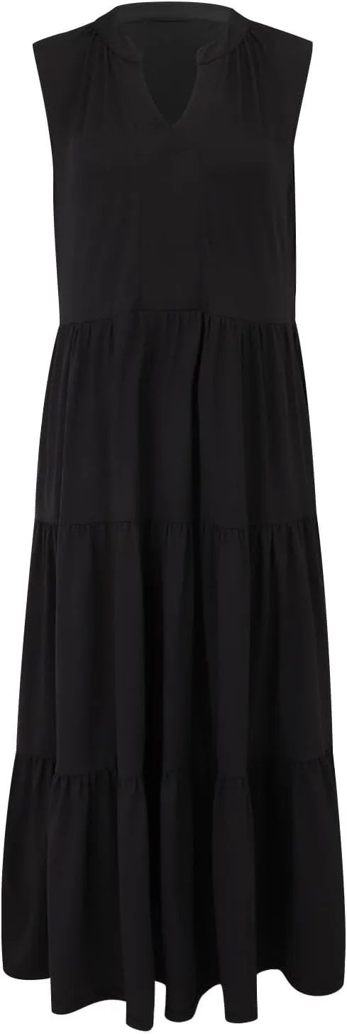 Womens Summer Dresses Fashion Boho Sleeveless V-Neck Maxi Dresses Flowy Pleated Beach Vacation Tank Sundress