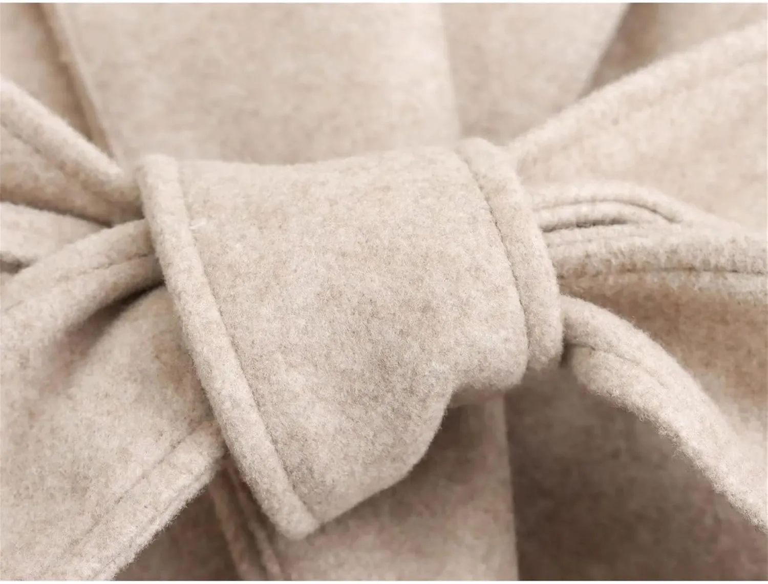 Womens Wool Blend Hooded Coats Long Sleeve Belted Trench Coat Casual Open Front Cardigan Jackets Overcoat